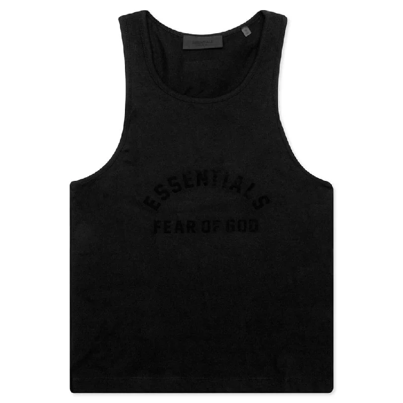 Essentials Core Tank Top Women's - Jet Black fitness tank top