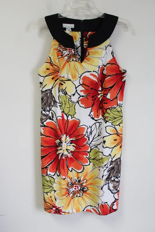Kim Rogers Yellow & Red Floral Dress | 12 Petite Tunics Stylish elegant