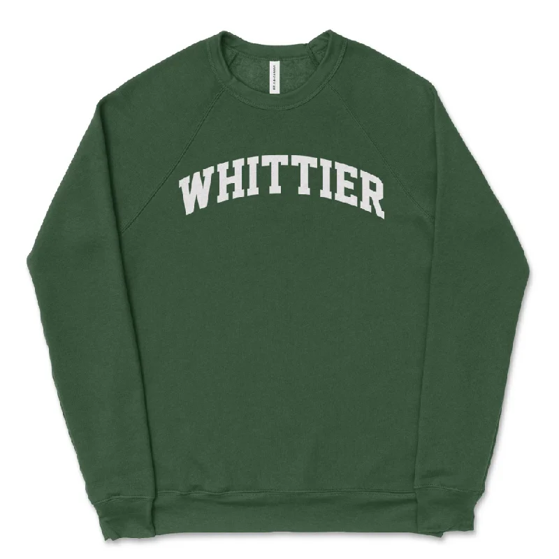 Whittier Varsity Fleece Sweater Zippered Front Buttoned Front Snap Front