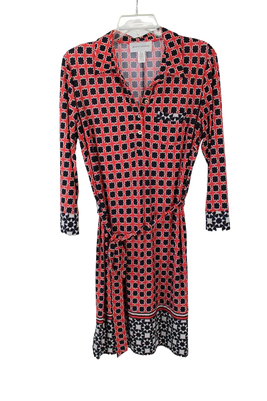 Donna Morgan Red Blue Dress | 14 Tunics Fashionable chic