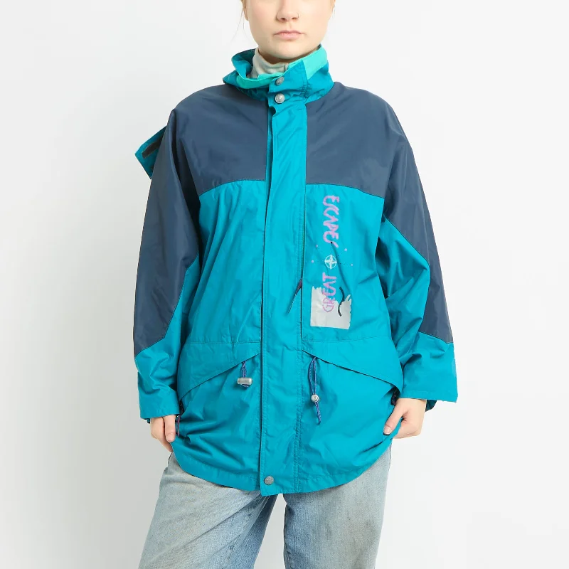 Waterproof Windbreaker Jacket - UK 14 Insulated Jacket Fitted Jacket Loose Jacket