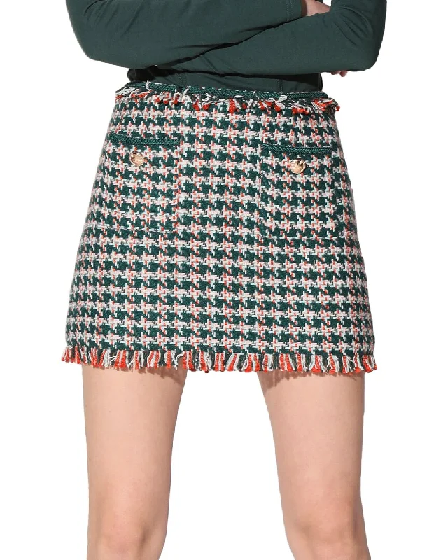 Walter Baker Ansley Straight Fit Skirt velvet skirt glossy