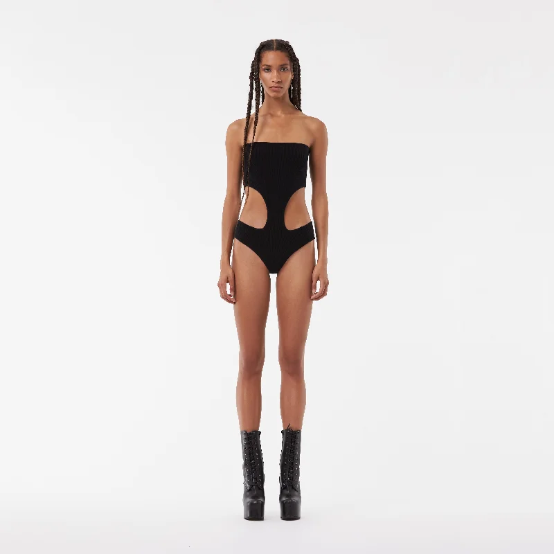 STRAPLESS BODYSUIT Elegant Mesh Bodysuit for Night