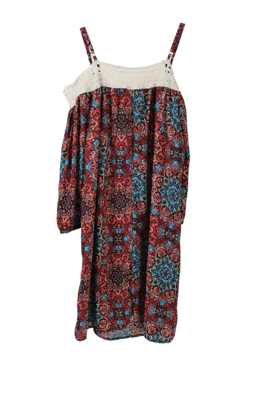 Trixxi Red Dress | M Square Neckline Feminine