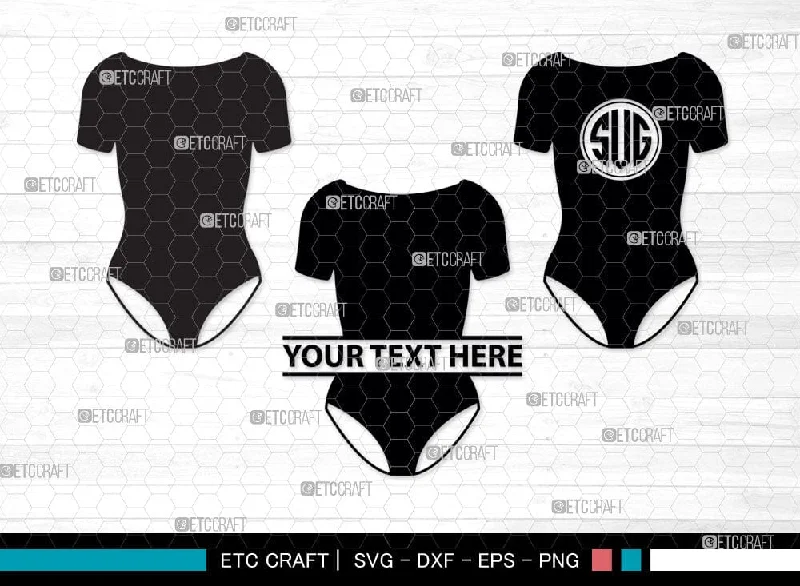 Womens Monogram, Womens Swimsuit Silhouette, Swimwear Svg, Short Sleeve Bodysuit Svg, Girl Swimsuit Svg, Bathing Suit Svg, Stylish Swimsuit Svg, Womens Swimsuit Svg, SB00045 Chic Off-Shoulder Bodysuit
