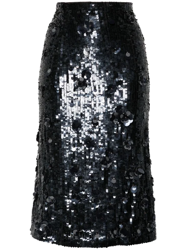 Parosh Women's Skirts velvet skirt glossy