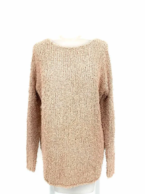 Vince Women's Dusty Rose shag Size S Sweater Silk Blend Satin Velvet