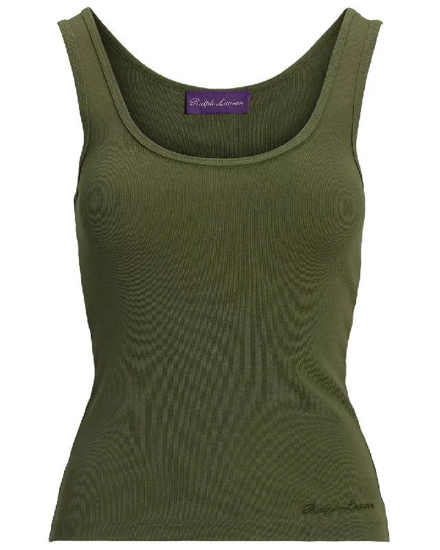 Moss Knit Sleeveless Tank cropped tank top