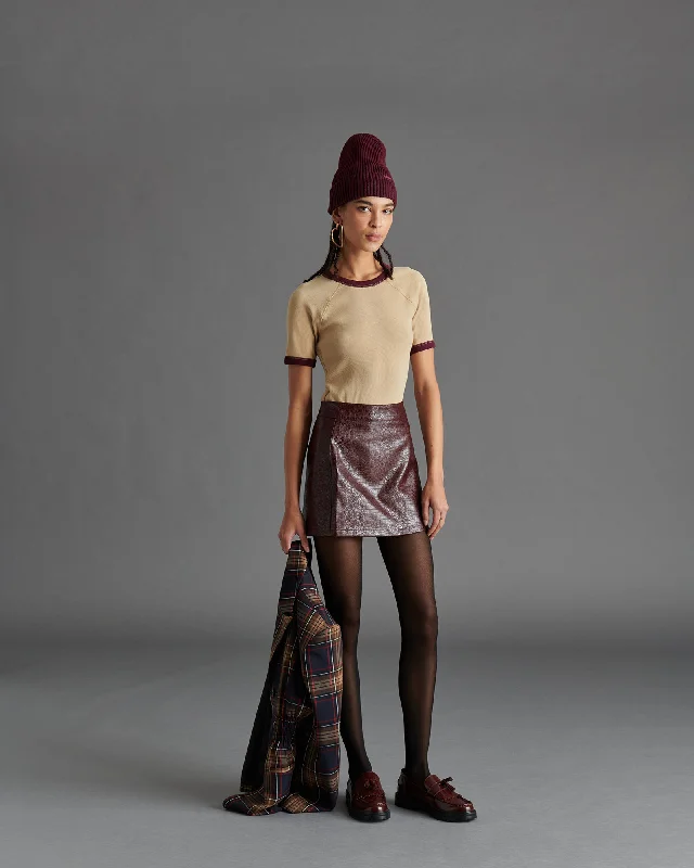 DARREN BODYSUIT TAN Elegant Bodysuit with Belted Waist