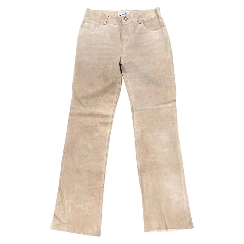 Vintage Y2K Low Rise Suede Pants (27 x 29) - LAST CHANCE Chic Black Leggings
