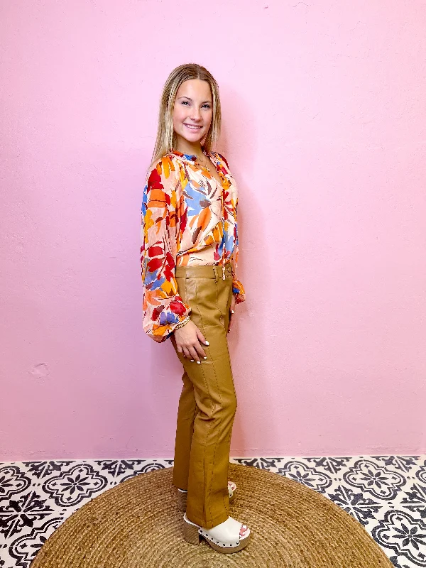 Fate Camel Flare Pants Formal Dress Pants