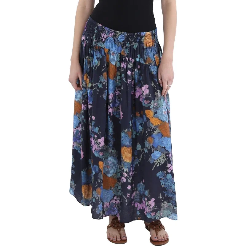 Womens Floral Print Midi Midi Skirt lace skirt intricate