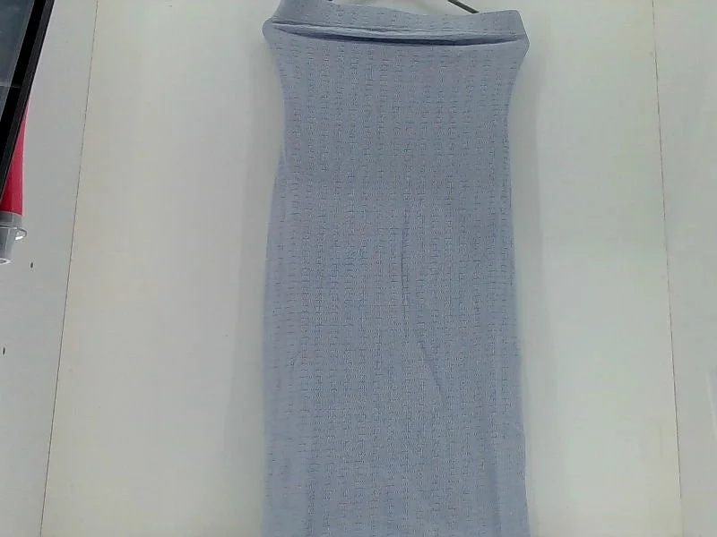 Women's Light Blue Stretch Strap Pull On Skirt Medium patchwork skirt art