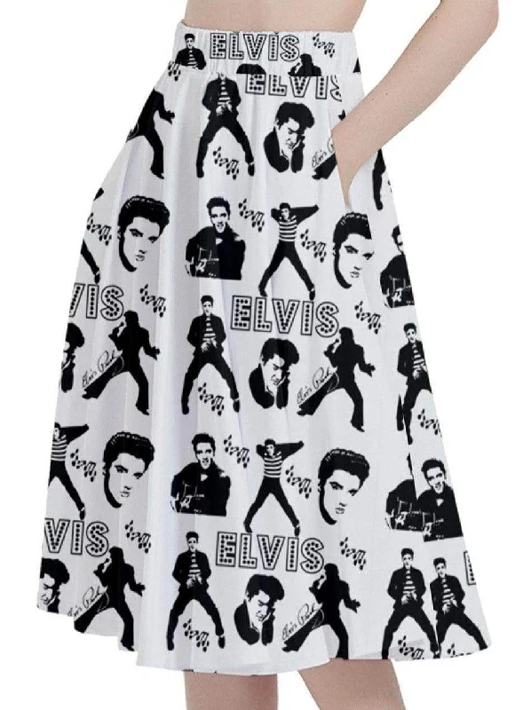 Elvis Full Circle Skirt leather skirt refined