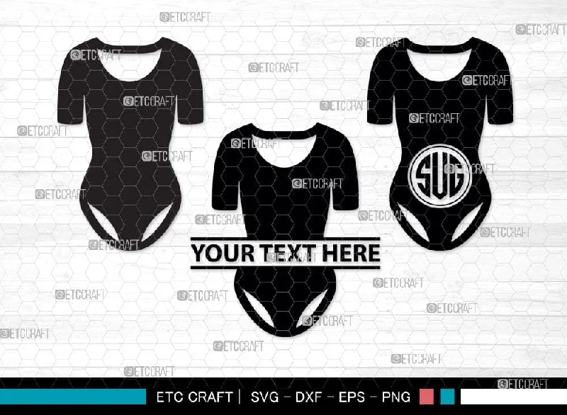 Womens Monogram, Womens Swimsuit Silhouette, Swimwear Svg, Short Sleeve Bodysuit Svg, Girl Swimsuit Svg, Bathing Suit Svg, Stylish Swimsuit Svg, Womens Swimsuit Svg, SB00045 Trendy Scoop Neck Bodysuit