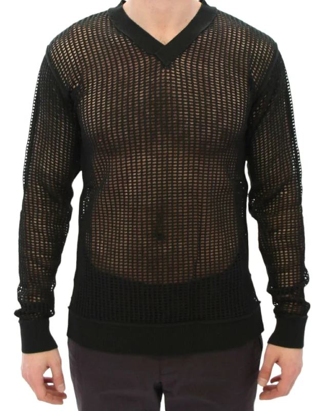 Elegant V-neck Dark Green Knitted Sweater Knit Fabric Woven Fabric Fleece Fabric