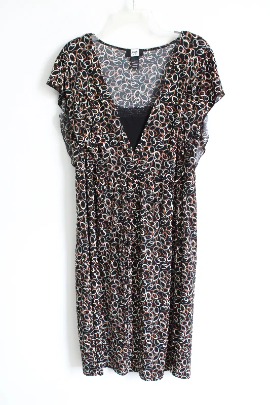 Studio 1940 Black Brown Patterned Dress | 14/16W Tunics Review highly
