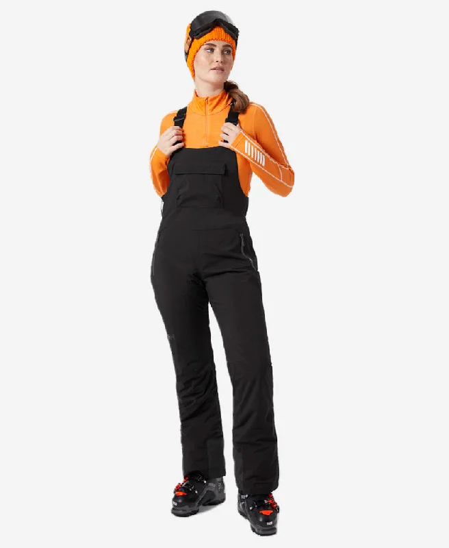 W LEGENDARY INSULATED BIB PANT, Black Soft Sweatpants Style