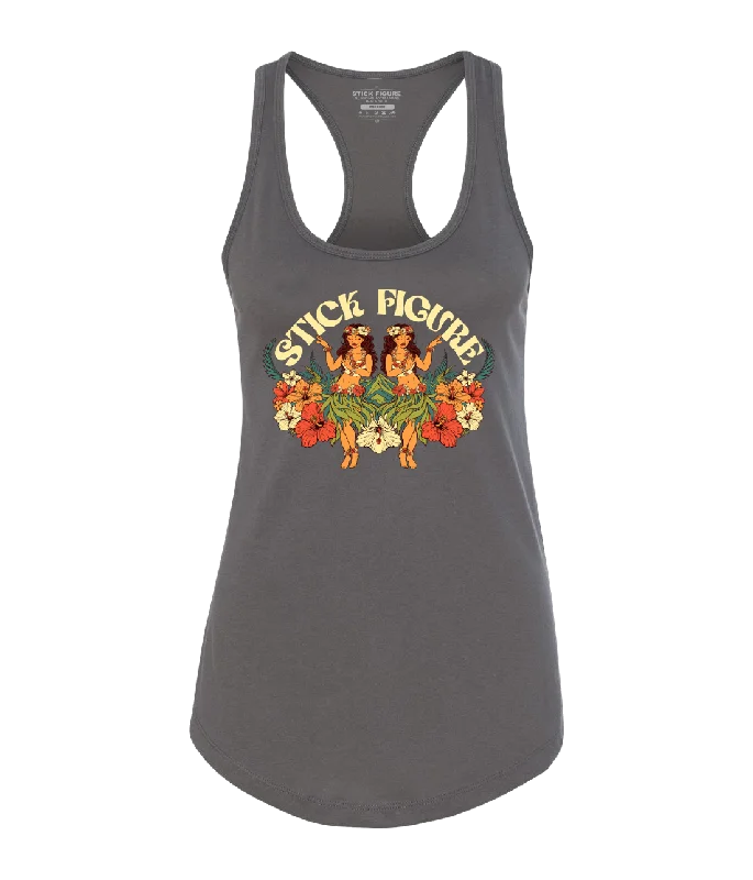 Women's Aloha Tank (Smoke Grey) boho tank top