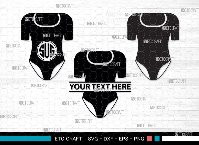 Womens Monogram, Womens Swimsuit Silhouette, Swimwear Svg, Short Sleeve Bodysuit Svg, Girl Swimsuit Svg, Bathing Suit Svg, Stylish Swimsuit Svg, Womens Swimsuit Svg, SB00045 Stylish Bodysuit with Lace Detail