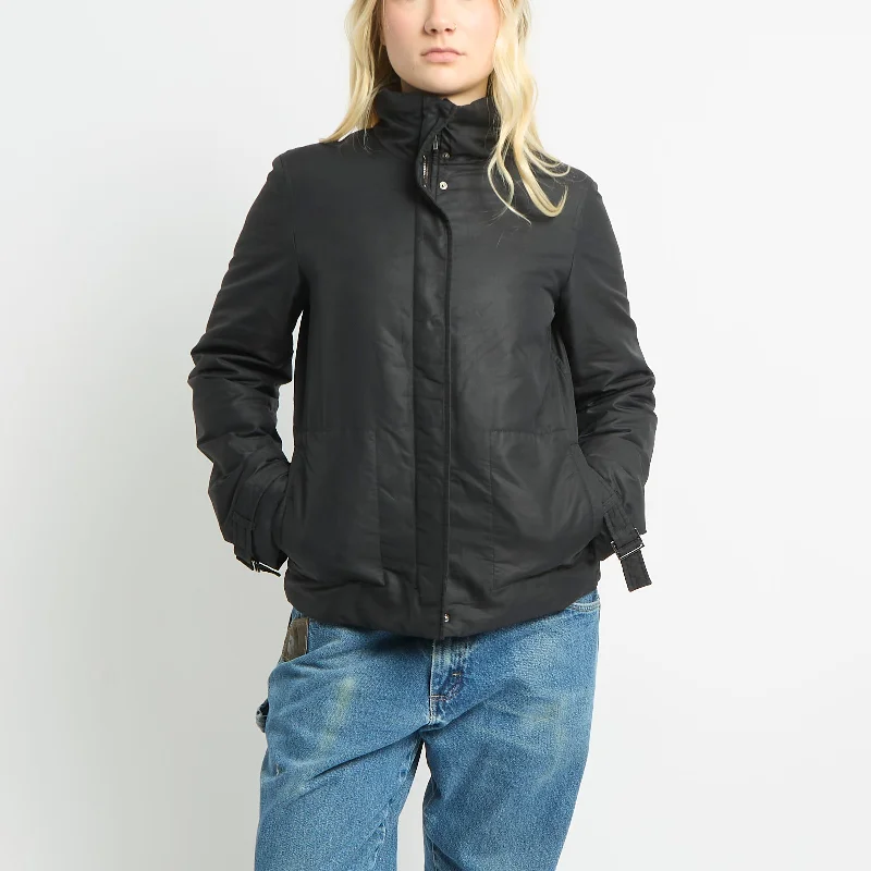 Light Puffer Jacket With Popper Closures - UK 12 Chenille Jacket Brocade Jacket Lace Jacket