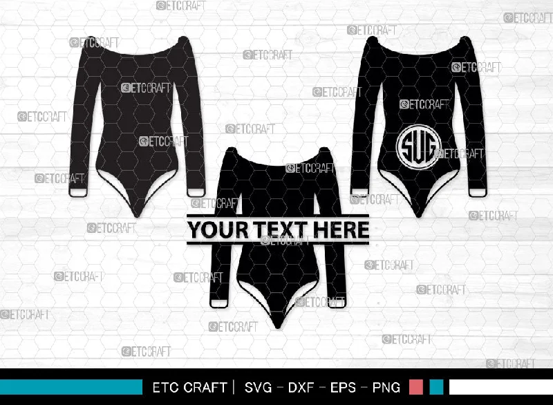 Womens Swimsuit Monogram, Womens Swimsuit Silhouette, Swimwear Svg, Long Sleeve Bodysuit Svg, Girl Swimsuit Svg, Bathing Suit Svg, Stylish Swimsuit Svg, Womens Swimsuit Svg, SB00001 Trendy High-Neck Bodysuit