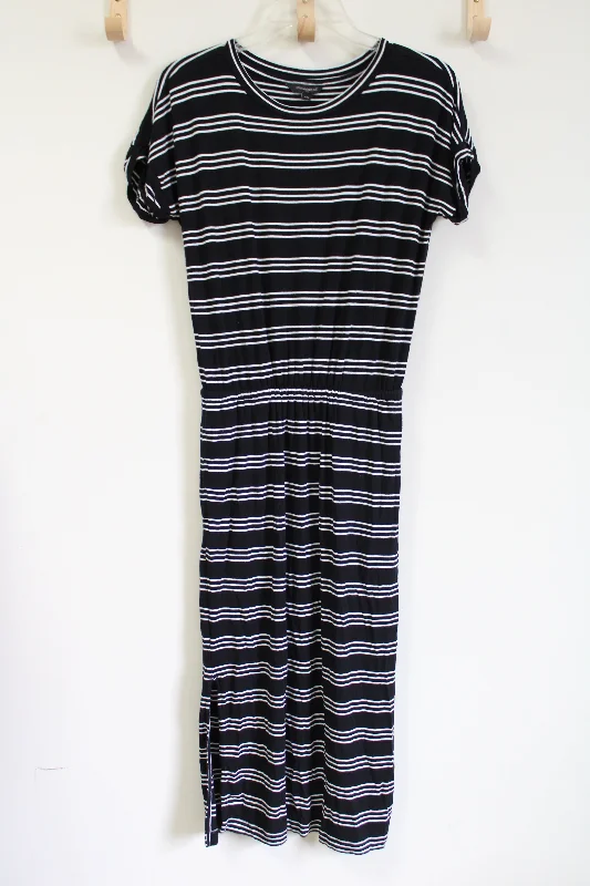 Banana Republic Black Striped Dress | XS Tunics Luxurious high-end