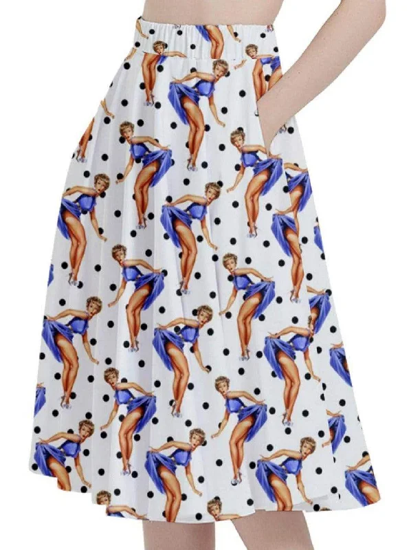 Sassy Blue Full Circle Skirt patchwork skirt art