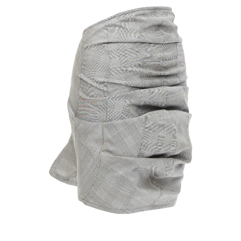 Junya Watanabe 3D Curved Cut Deconstructed Ruched Skirt cashmere skirt rich