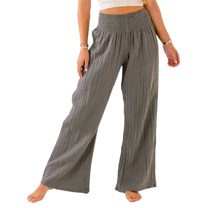 Granite Wide Leg Cotton Pants Cozy Jogger Leggings