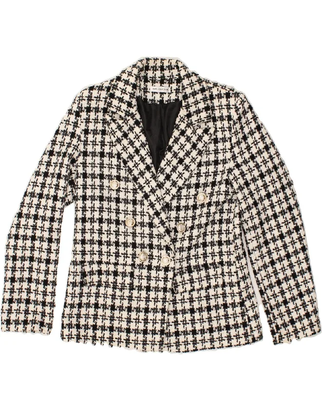 NEW COLLECTION Womens Double Breasted Blazer Jacket UK 16 Large White Rayon Fabric Velvet Fabric Corduroy Fabric
