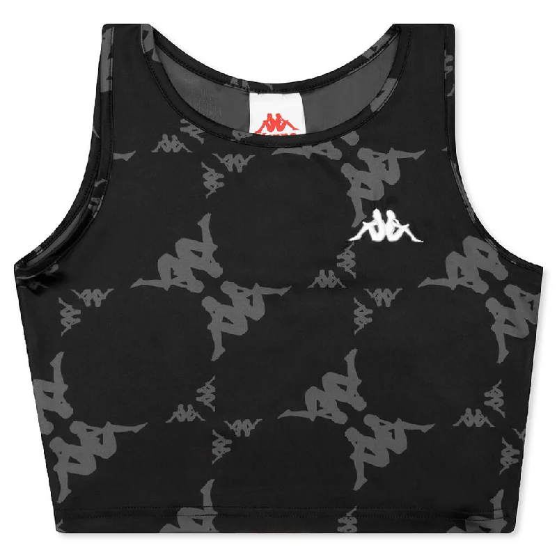 Women's Authentic Katvan Crop Tank - Black/Grey modal blend tank