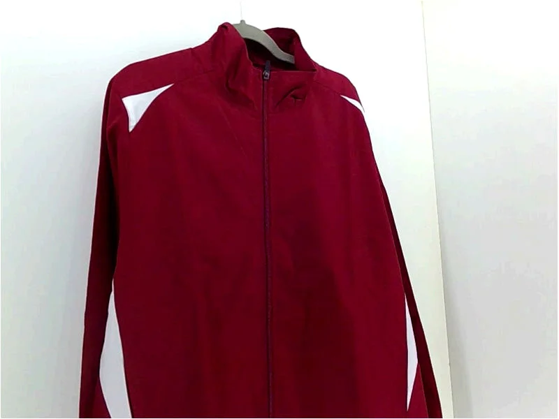 Augusta Women Sportwear Modern Zipper Fashion Hoodie Maroon White XXLarge Zip Hoodie Drawstring Kangaroo Pocket