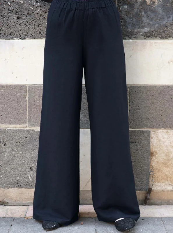 Linen Comfort Waist Pants Soft Stretch Leggings