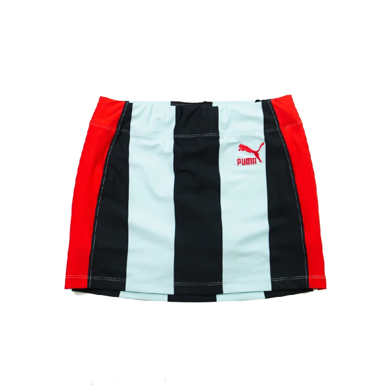 Puma X Dua Lipa Striped Mini Skirt (Blue) slim fit skirt