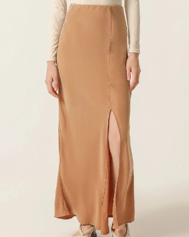 Harlow Cupro Maxi Skirt wool skirt sturdy