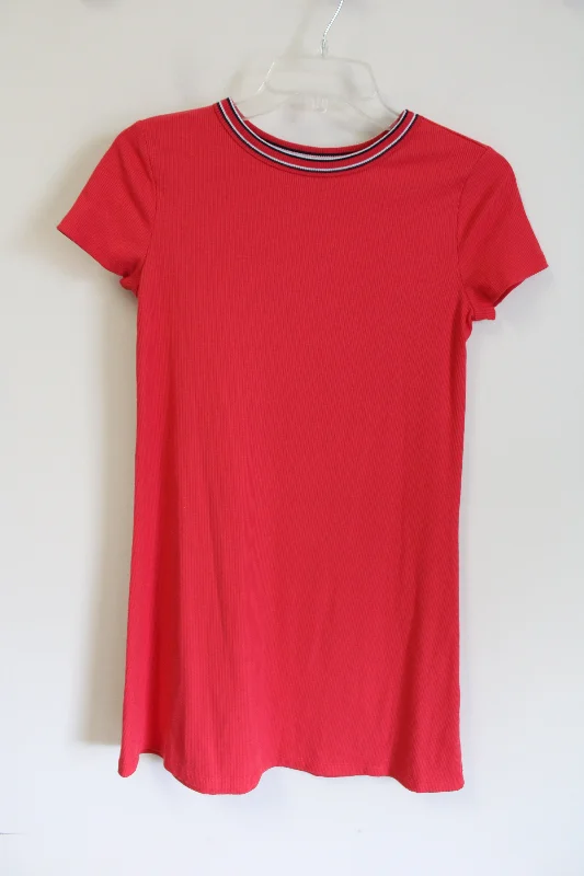SO Pink/Red Rib Dress | XS Tunics Winter warm