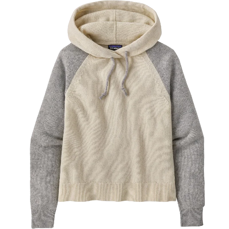 Women's Recycled Wool-Blend Hoodie Hoodie with Elastic Waist Stretchable Comfortable