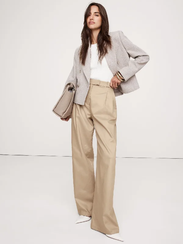 Carmel Pleated Wide-Leg Pant Classic Flared Pants
