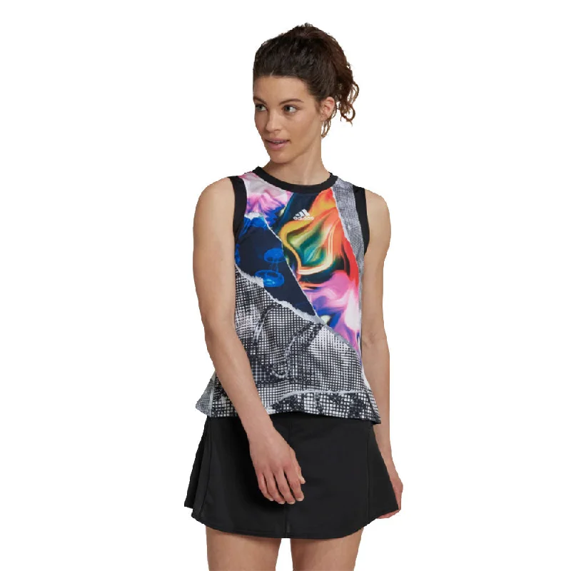 Adidas US Series Match White Womens Tennis Tank off shoulder tank