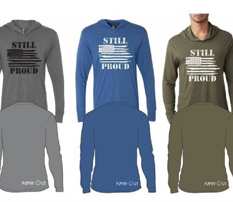 RageOut Still Proud Hoodie Hoodie with Mock Neck Collared Structured