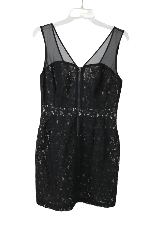 BCBG Generation Black Lace Dress | 8 Pencil Office Professional