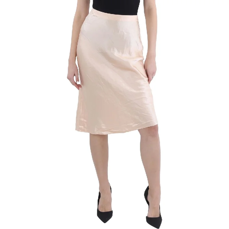 Womens Satin Slip Party Midi Skirt cotton skirt soft