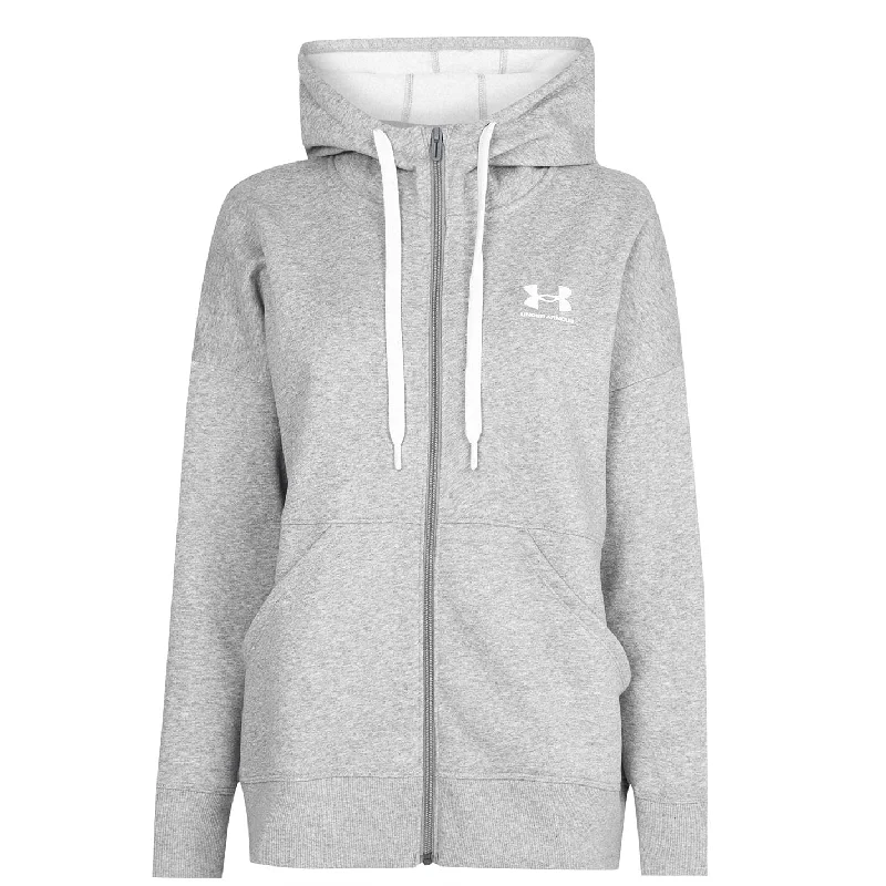 Under Armour Women's Fleece Zip Hoodie Steel Medium Heather Size M Hoodie with Button Classic Timeless