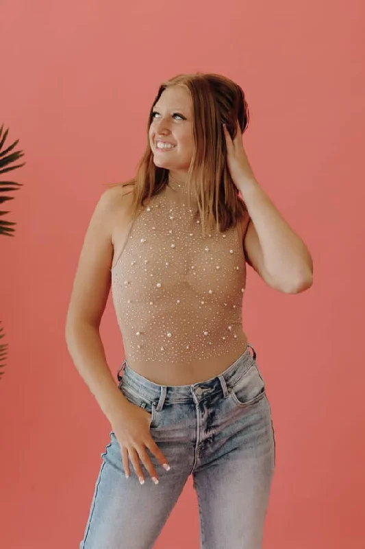 Reckon Bodysuit Stylish Plunging Neck Bodysuit