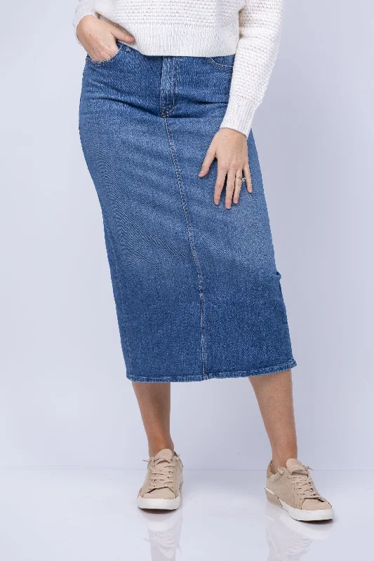 Mother The Pencil Pusher Skirt in New Sheriff in Town chiffon skirt floaty