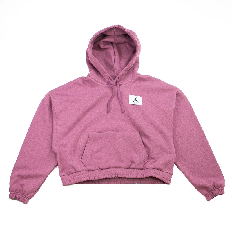 WMNS Jordan Essentials Fleece Hoodie (Light Mulberry) Hoodie with Illustration Artistic Creative