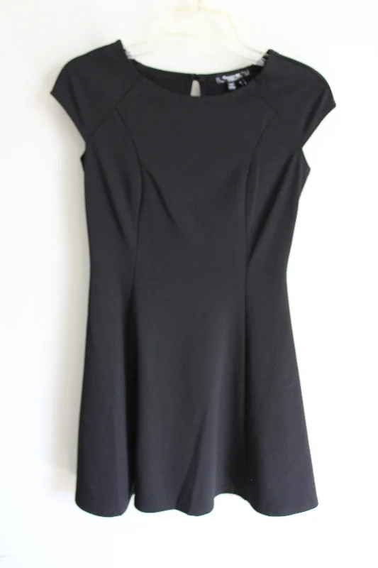 Sequin Hearts Black Textured Dress | S Tunics Leisure comfortable