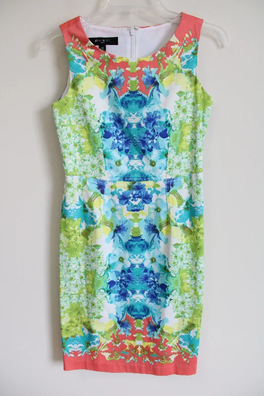 Nine West Pink Green Floral Dress | 2 Petite Tunics Handmade artisanal