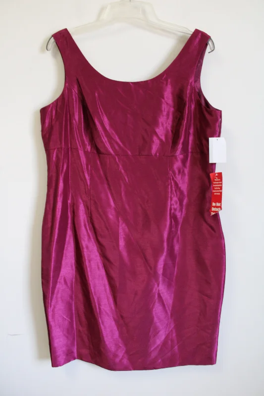 NEW Danny & Nicole Magenta Taffeta Dress | 18 Tunics Trendy modern